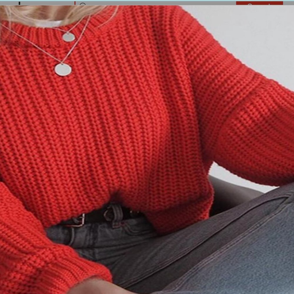 Genuine People Red Sweater - Size S